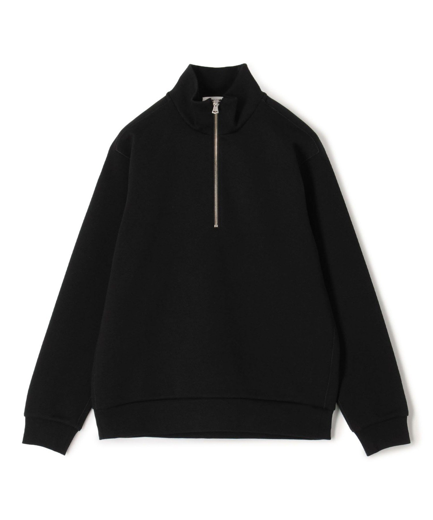 TOMORROWLAND MEN スビンコットンダンボール ハーフジッププルオーバースウェット トゥモローランド トップス スウェット・トレーナー ブラック グリーン ホワイト【送料無料】