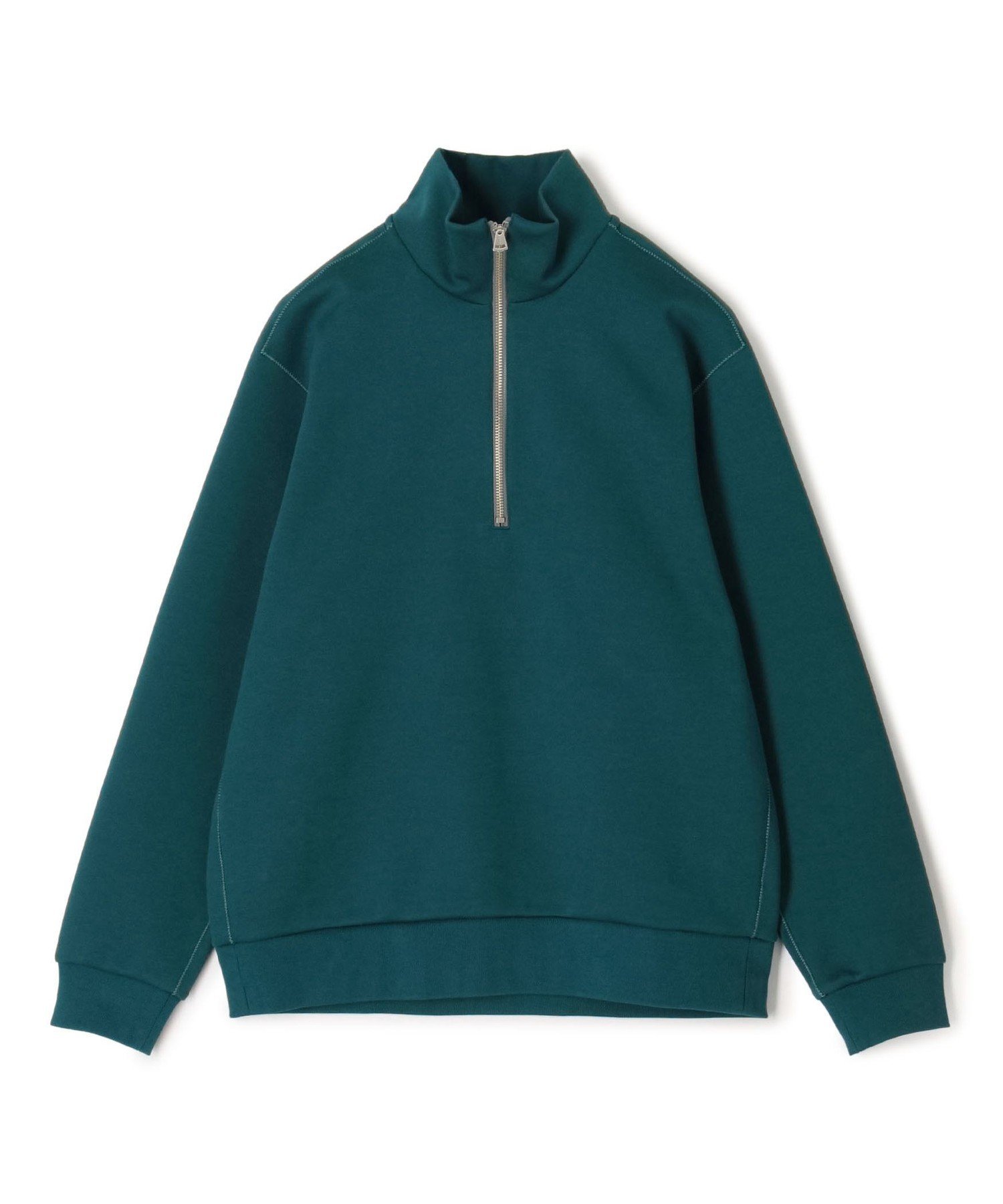 TOMORROWLAND MEN スビンコットンダンボール ハーフジッププルオーバースウェット トゥモローランド トップス スウェット・トレーナー ブラック グリーン ホワイト【送料無料】