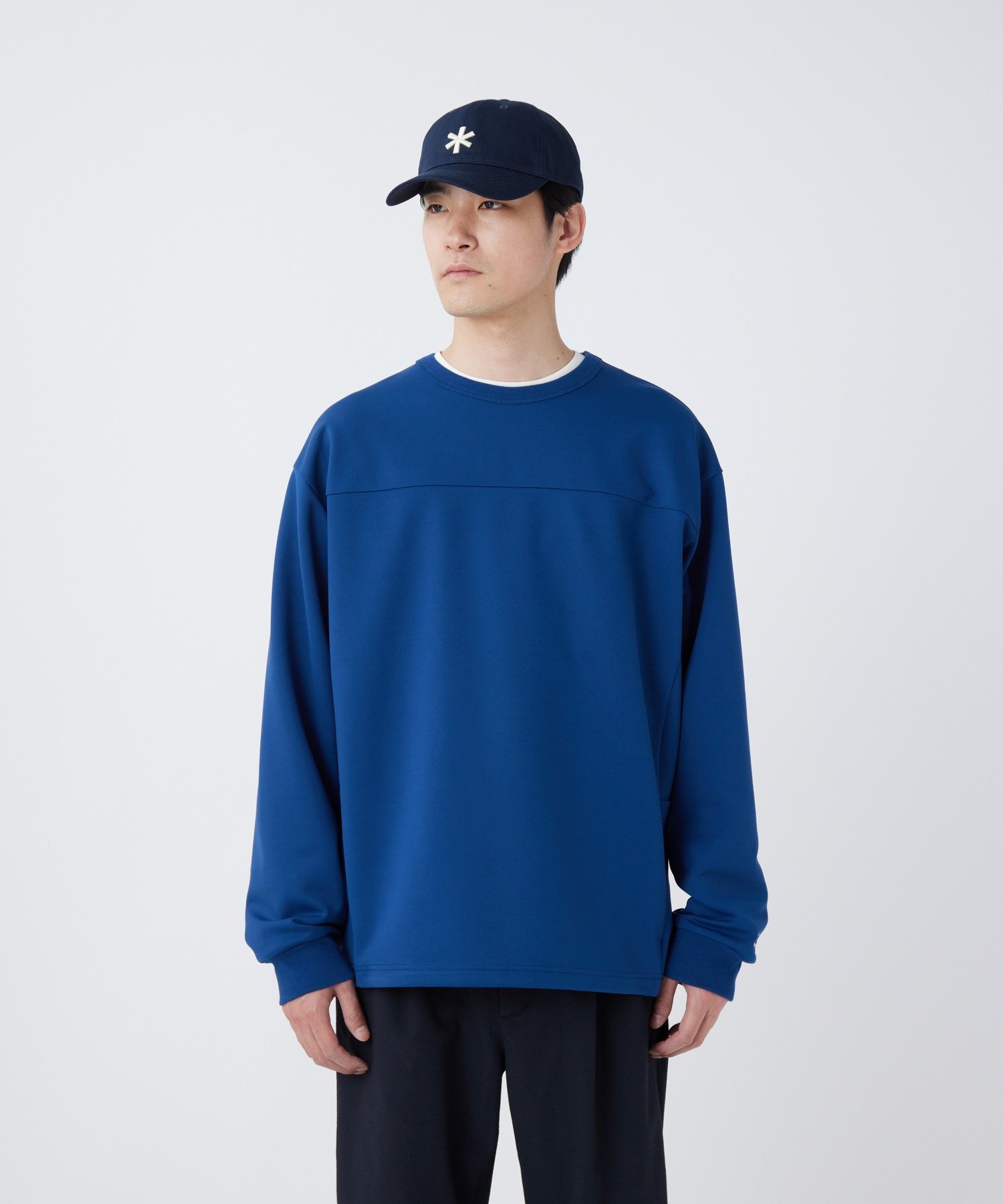 Snow Peak Double Knit Pullover 스노우 피크 탑스 니트 블루 블랙 [무료 배송]