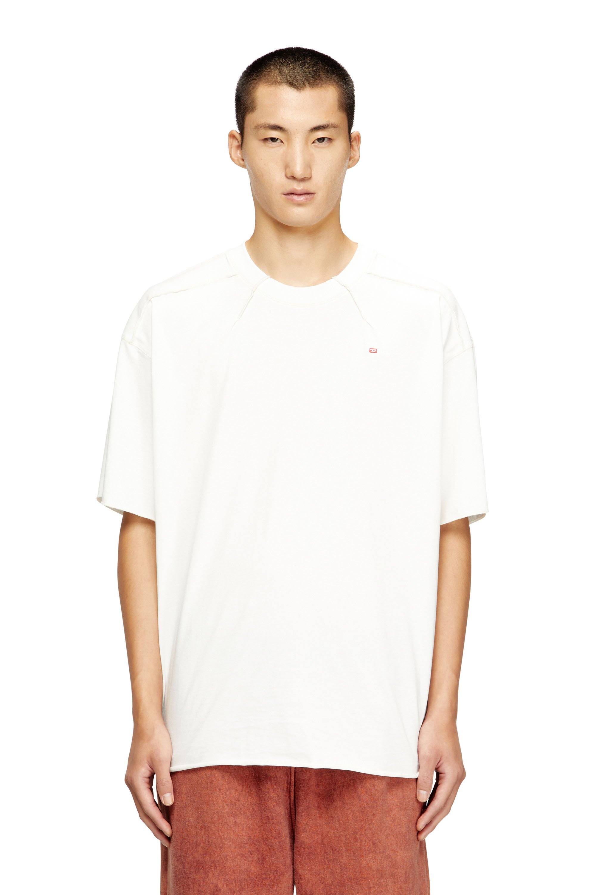 DIESEL メンズ Tシャツ T-CRAHOR-BOXT-T1 ディーゼル トップス カットソー・Tシャツ ホワイト ブラック