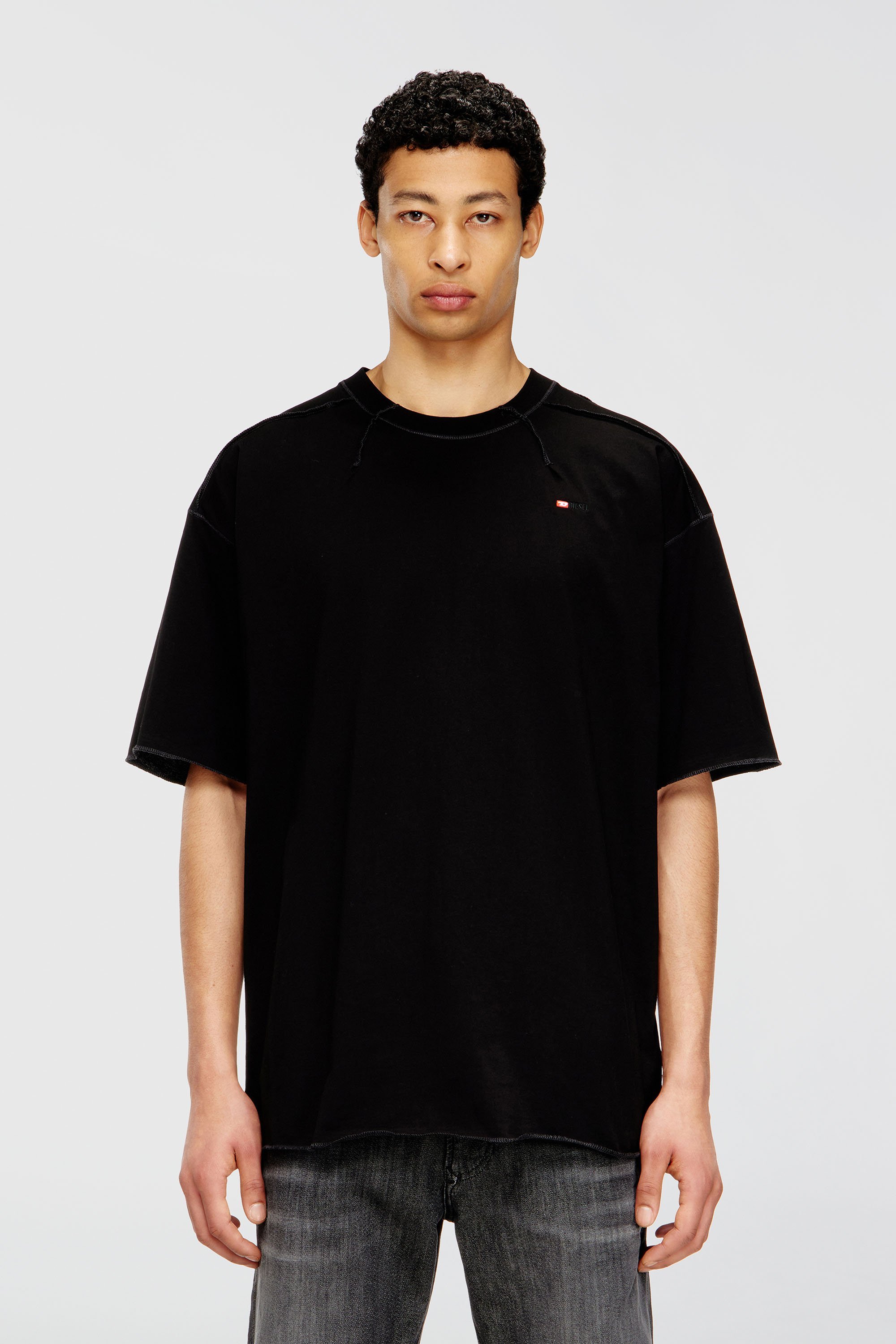 メンズ Tシャツ T-CRAHOR-BOXT-T1 ディーゼル トップス カットソー・Tシャツ ホワイト ブラック