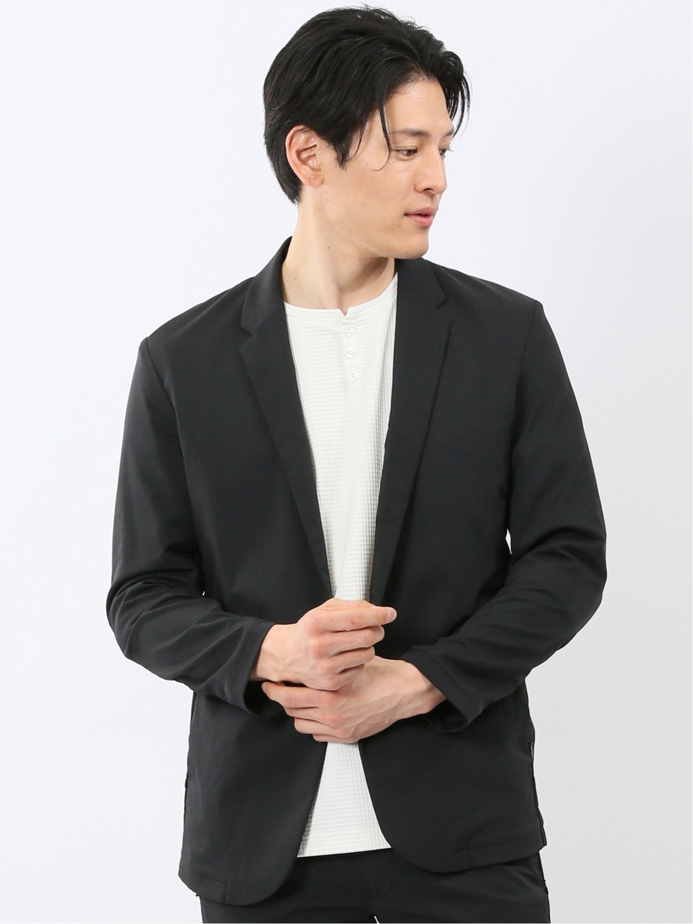 【SALE／10%OFF】m.f.editorial circle motion mode 1ボタン ジャケット(セットアップ可能) タカキュー ジャケット・アウター その他のジャケット・アウター ベージュ【送料無料】