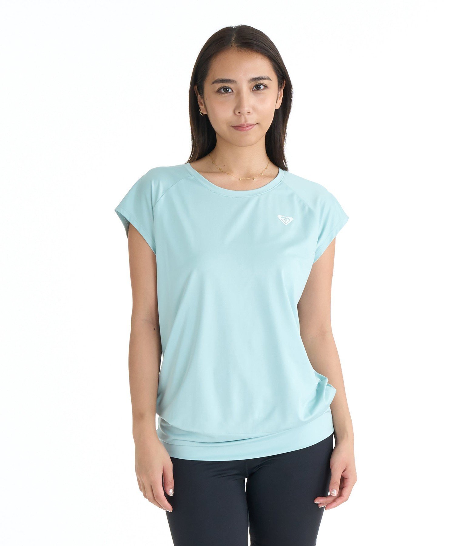 ROXY FITNESS MY 1ST ROXY TUNIC Tシャツ 【2026年春夏モデル】 ロキシー トップス カットソー・Tシャツ ホワイト ブラック