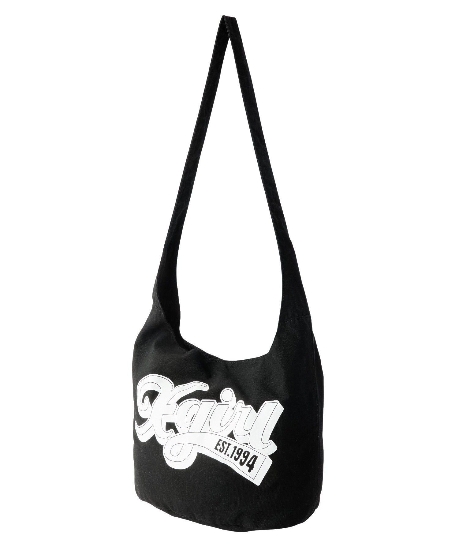 X-girl OLD CURSIVE LOGO HOBO BAG エックスガール バッグ その他のバッグ ブラック ピンク