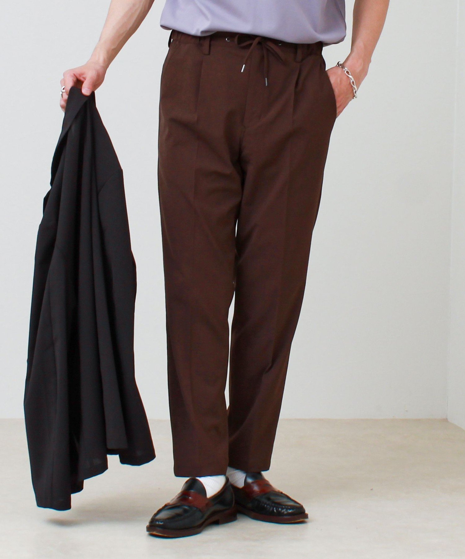 【SALE／10%OFF】GLOSTER 【COOLMAX/セットアップ着用可能/S~XL展開】ポリトロイージーパンツ フレディ アンド グロスター パンツ その他のパンツ グレー ネイビー ベージュ【送料無料】