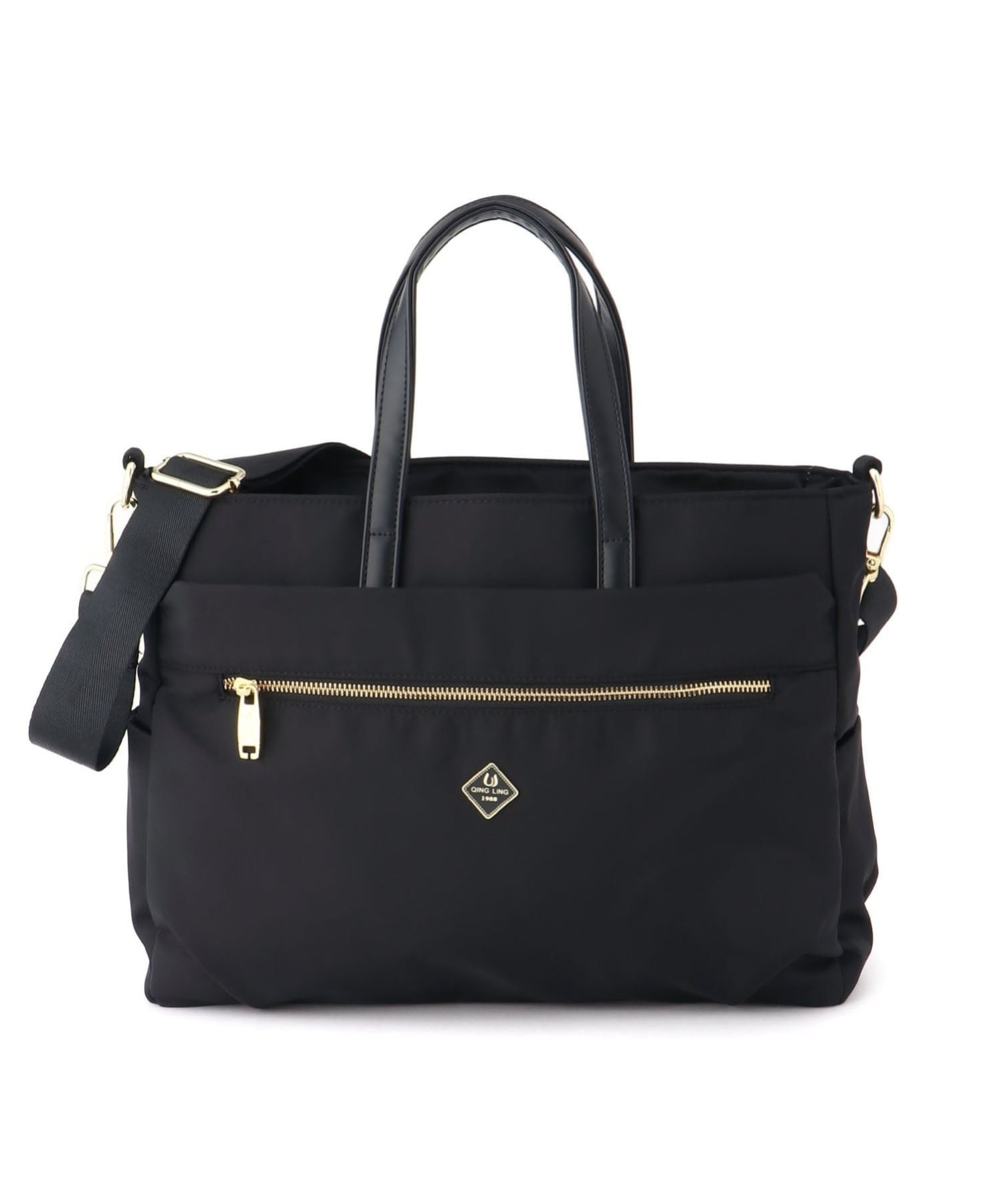 fiore fiore/(W)saiodtナイロン2Wayファイルトート ファッションバッグプラザ　ラミー バッグ トートバッグ ブラック【送料無料】