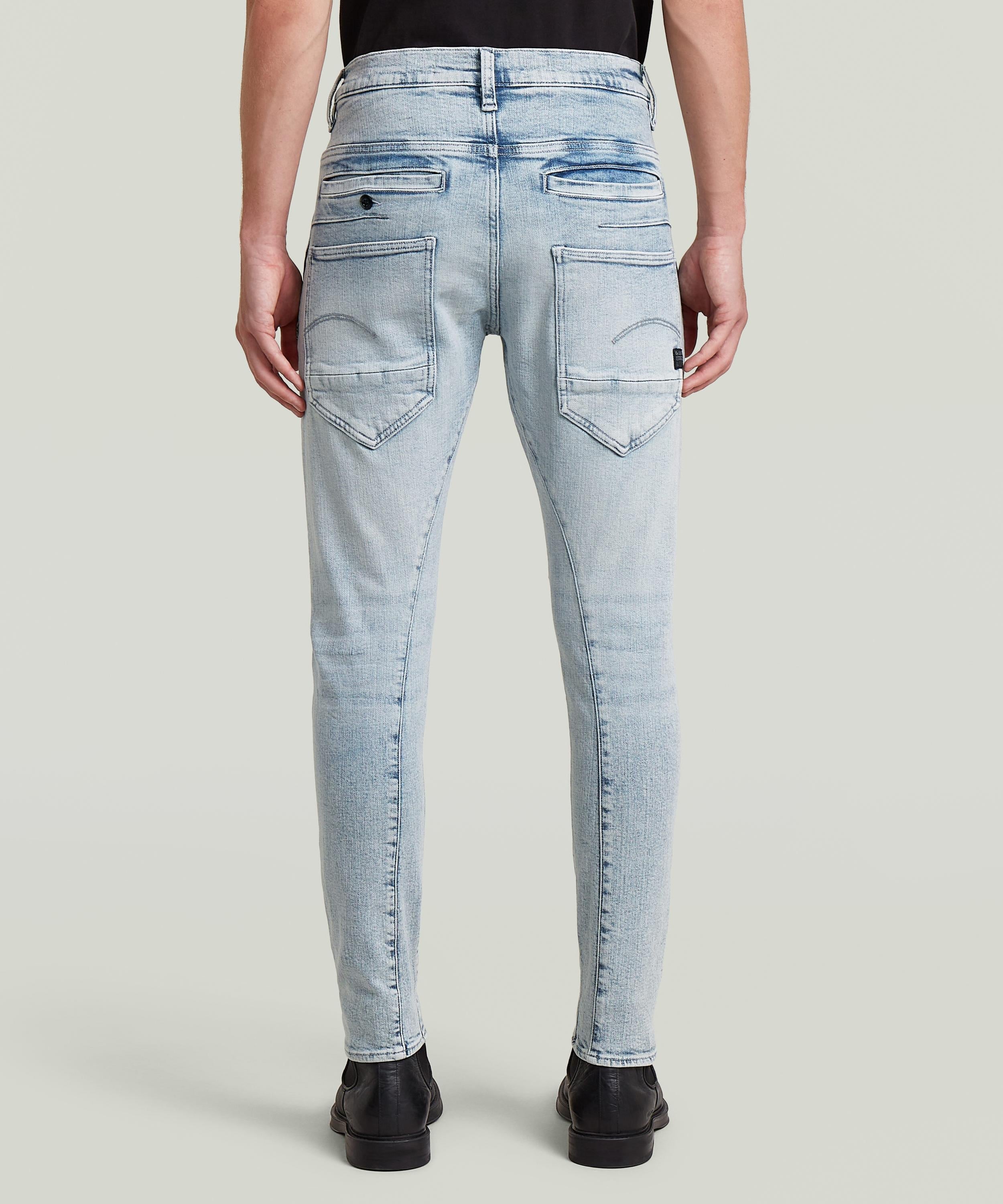 【公式ショップ】D-STAQ 3D SLIM JEANS/ヴィンテージライク立体裁断スリムテーパードジーンズ ジースターロゥ パンツ ジーンズ・デニムパンツ ブルー