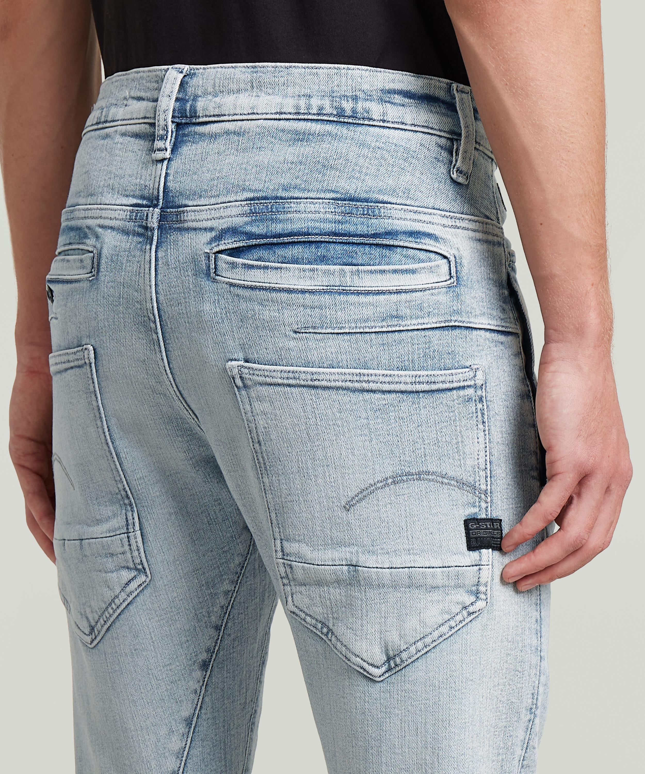 【公式ショップ】D-STAQ 3D SLIM JEANS/ヴィンテージライク立体裁断スリムテーパードジーンズ ジースターロゥ パンツ ジーンズ・デニムパンツ ブルー