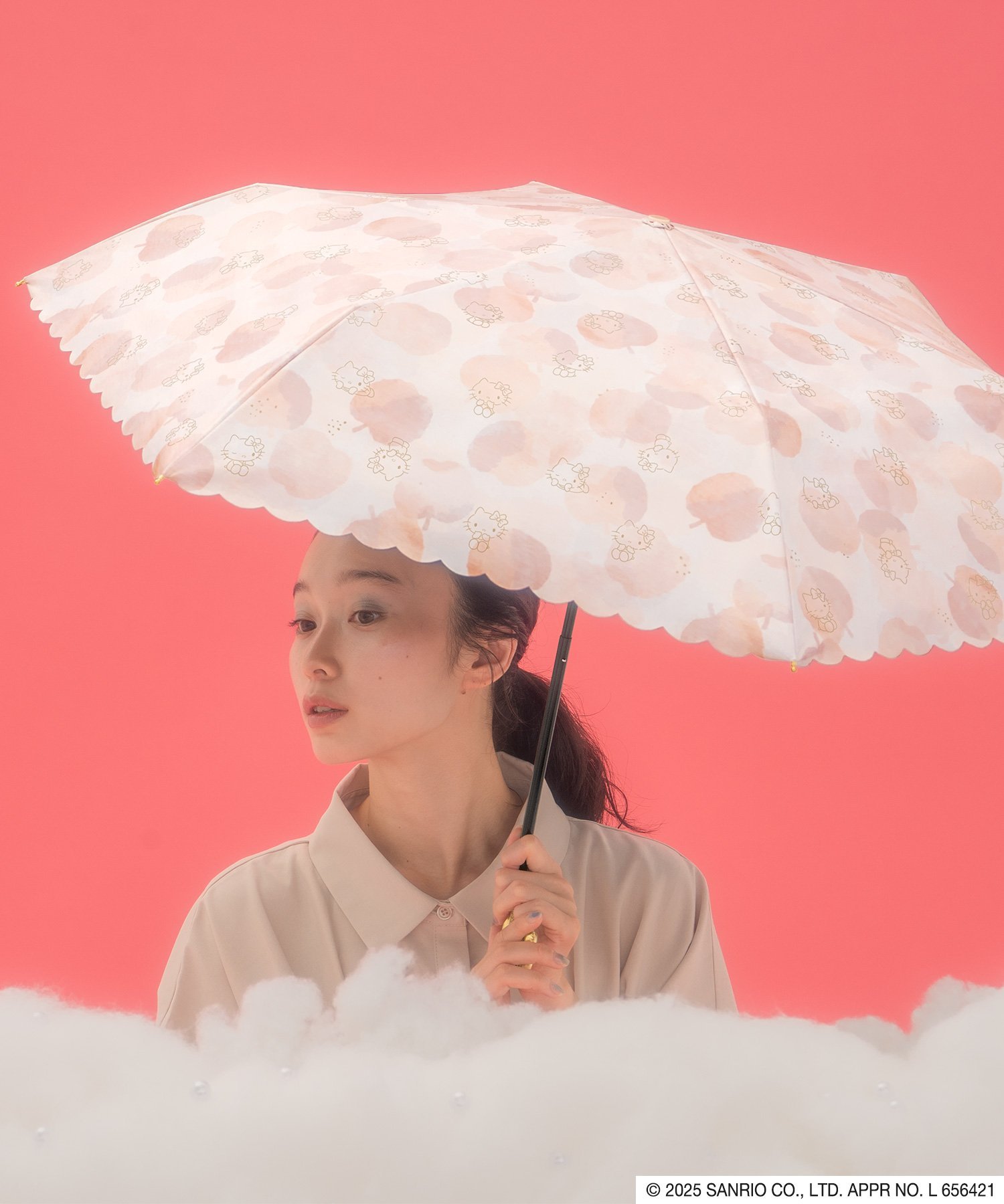 Wpc. サンリオキャラクターズ*Wpc. 遮光水彩モチーフ ミニ ダブリュピーシー ファッション雑貨 折りたたみ傘 ブルー パープル オレンジ【送料無料】