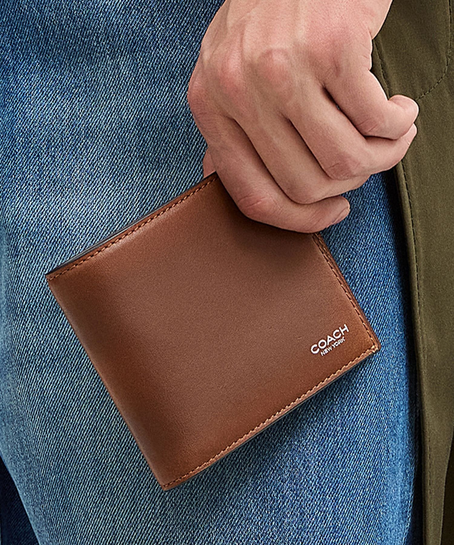 COACH 3-IN-1ウォレット・ラブドレザー コーチ 財布・ポーチ・ケース 財布 ブラウン【送料無料】