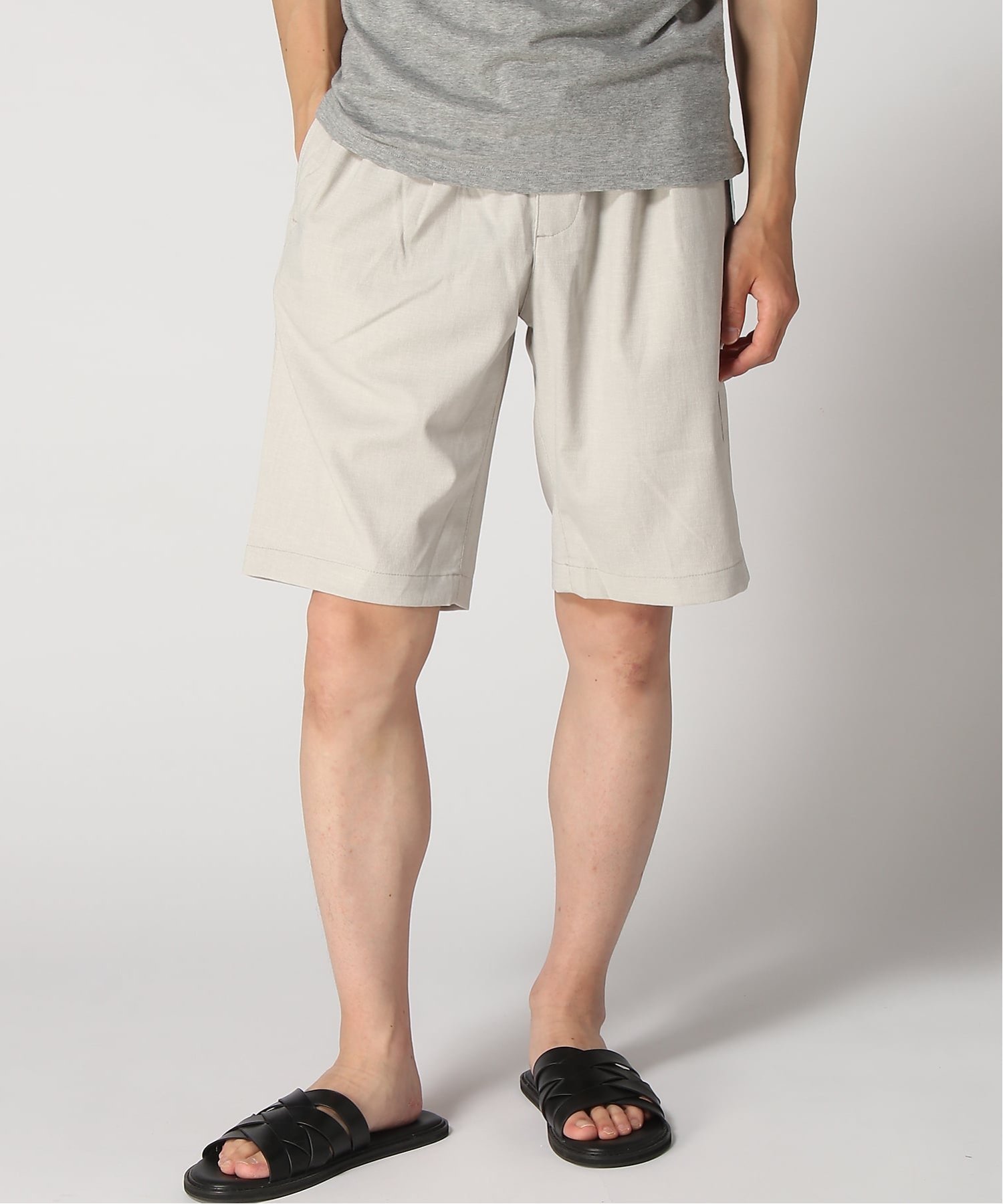 Natural Story Natural Story/(M)リネンタッチ ストレッチ ショートパンツ ショーパン ショーツ リネンライク メンズ イージーケア ナチュラル ストーリー 快適 春 夏 秋 ジーンズメイト パンツ その他のパンツ ネイビー ベージュ グレー