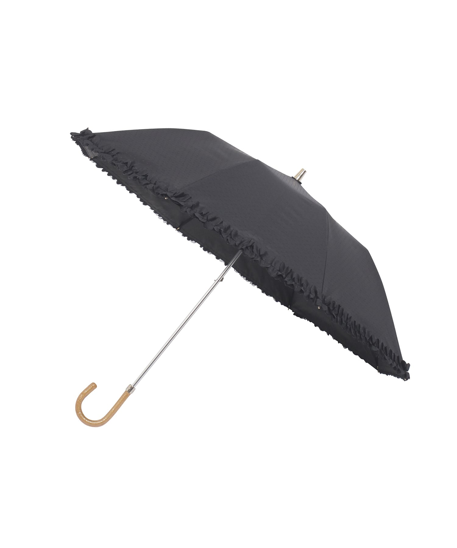 LANVIN en Bleu LANVIN en Bleu(ランバン オン ブルー) 日傘 楽折 折りたたみ ドビーフリル 晴雨兼用 遮熱 遮光 雨の日OK ムーンバット ファッション雑貨 折りたたみ傘 グレー ブラック ベージュ ブルー【送料無料】