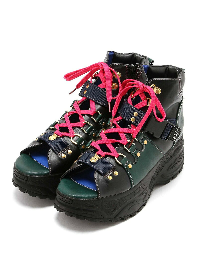 【SALE／20%OFF】YOSUKE U.S.A (M)レースアップスニーカーサンダル グリーン/C ヨースケ シューズ・靴 サンダル グリーン【送料無料】