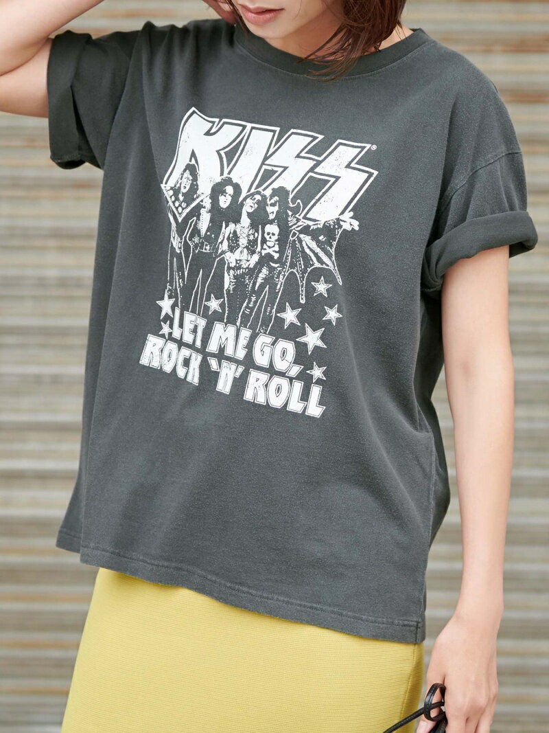coca KISSモノクロロックTシャツ コカ トップス カットソー・Tシャツ ブラックのサムネイル
