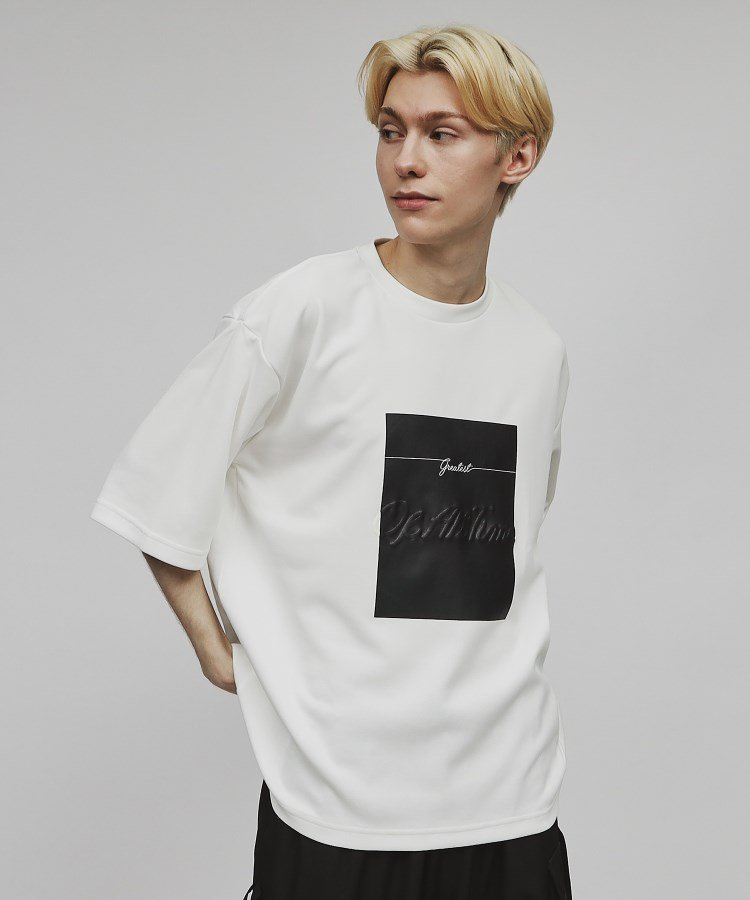 タケオキクチ 服 メンズ 【SALE／10%OFF】tk.TAKEO KIKUCHI BOX発泡ロゴTee ティーケータケオキクチ トップス カットソー・Tシャツ ホワイト ブラック ブルー【送料無料】