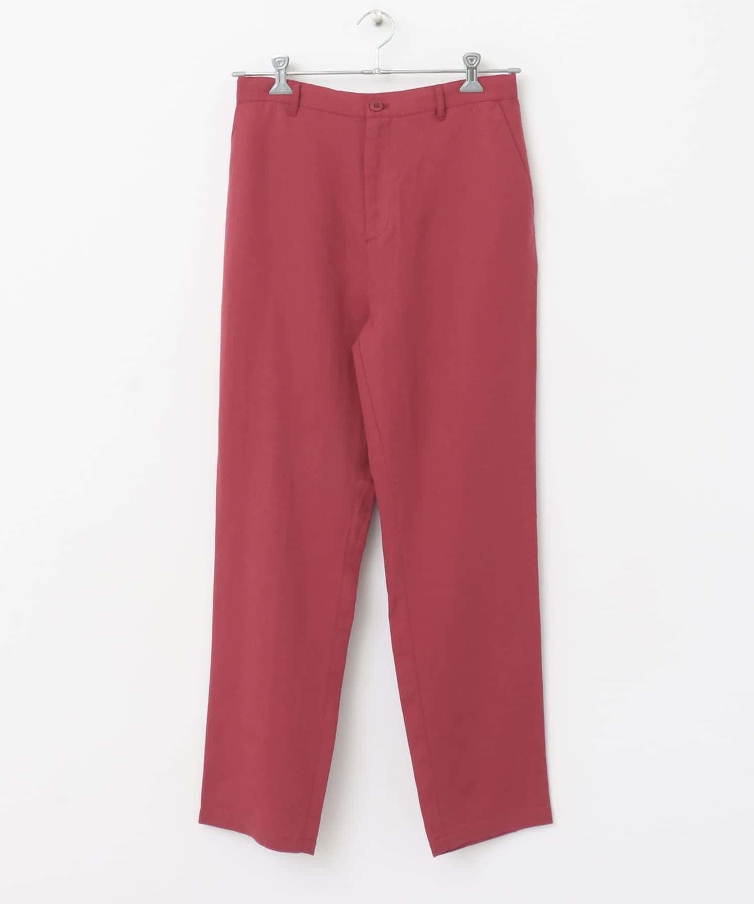 ITEMS コットン*リネン RELAX トラウザー アーバンリサーチアイテムズ パンツ その他のパンツ レッド ブラック