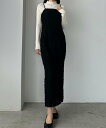 【SALE/81%OFF】JUNOAH Louere Iラインキャミワンピース ジュノア ワンピース・ドレス ワンピース ブラック ホワイト