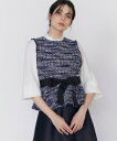 【SALE/10%OFF】Maglie par ef-de 《M Maglie le cassetto》ファンシーツイードペプラムブラウス マーリエ ル カセッ...