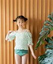 【SALE/20%OFF】LOWRYS FARM シャーリングパフSWIM ローリーズファーム 水着・スイムグッズ 水着 グリーン ピンク ブラック