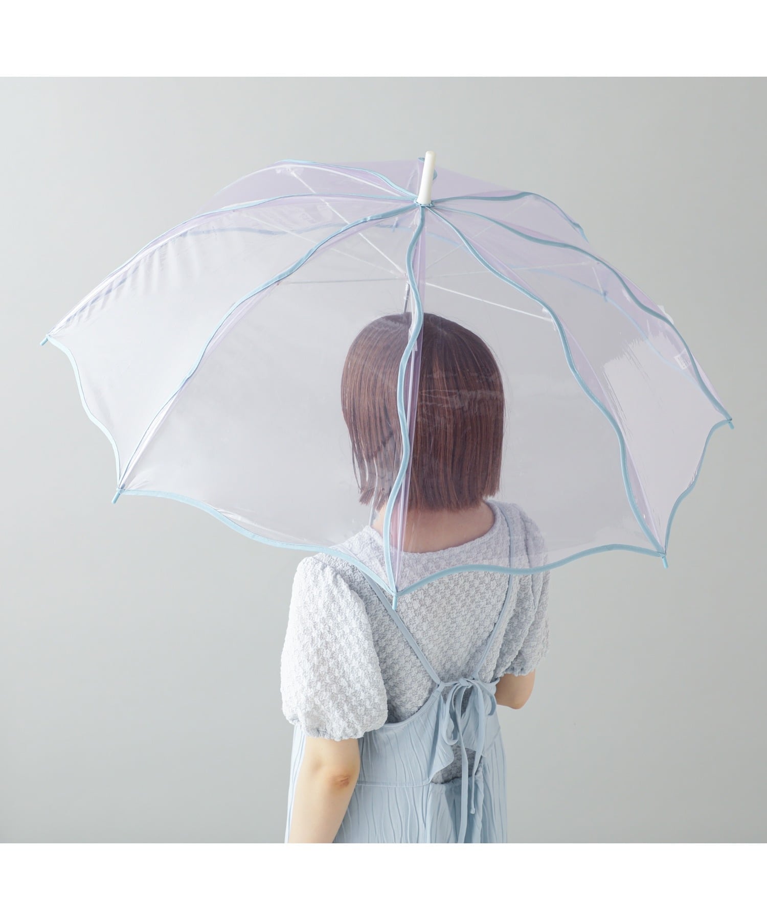 Francfranc ウェービーアンブレラ 長傘 60cm ラベンダー フランフラン ファッショ...
