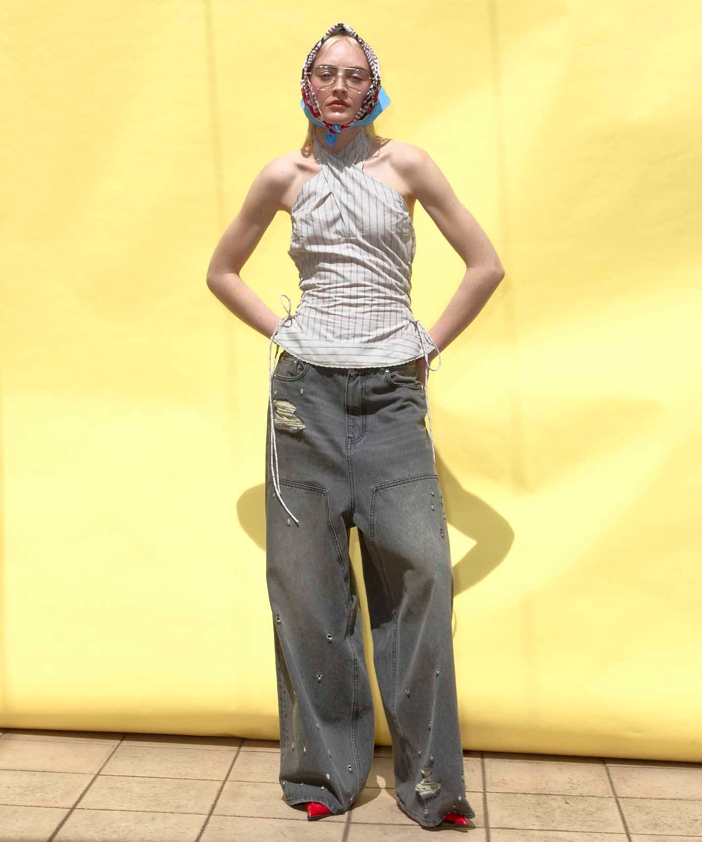MAISON SPECIAL Side Lace Up Halter Neck Tops メゾンスペシャル トップス シャツ・ブラウス