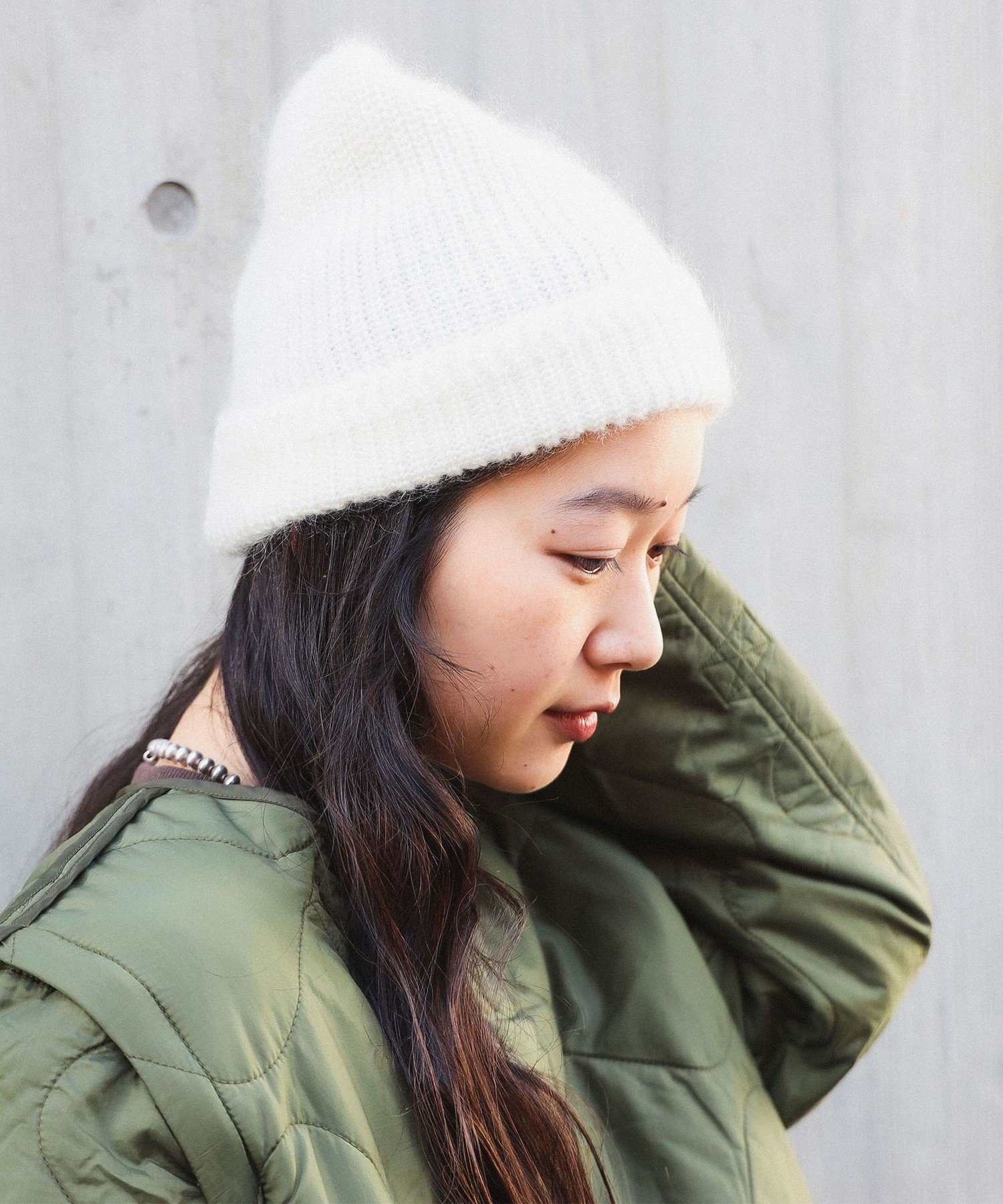 【SALE／40%OFF】BEAMS BOY 【別注】cableami / モヘヤ ワッチキャップ ビームス アウトレット 帽子 その他の帽子 ベージュ ブルー ホワイト【送料無料】