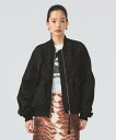 Ray BEAMS シャーリング MA-1 ブルゾン ビームス ウイメン ジャケット・アウター ブルゾン・ジャンパー ベージュ グリーン ブラック【送料無料】