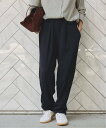 VERMEIL par iena 《予約》WOOLイージーパンツ ヴェルメイユ パー イエナ パンツ その他のパンツ ネイビー グレー【送料無料】