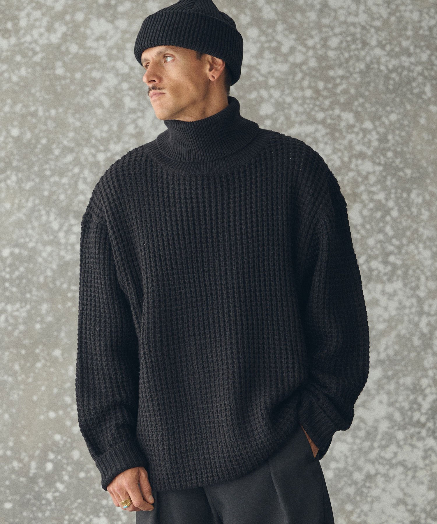 THEOREM mn3193- Laidback TN Sweater タートルネックセーター カンビオ トップス ニット イエロー グレー ブラック【送料無料】