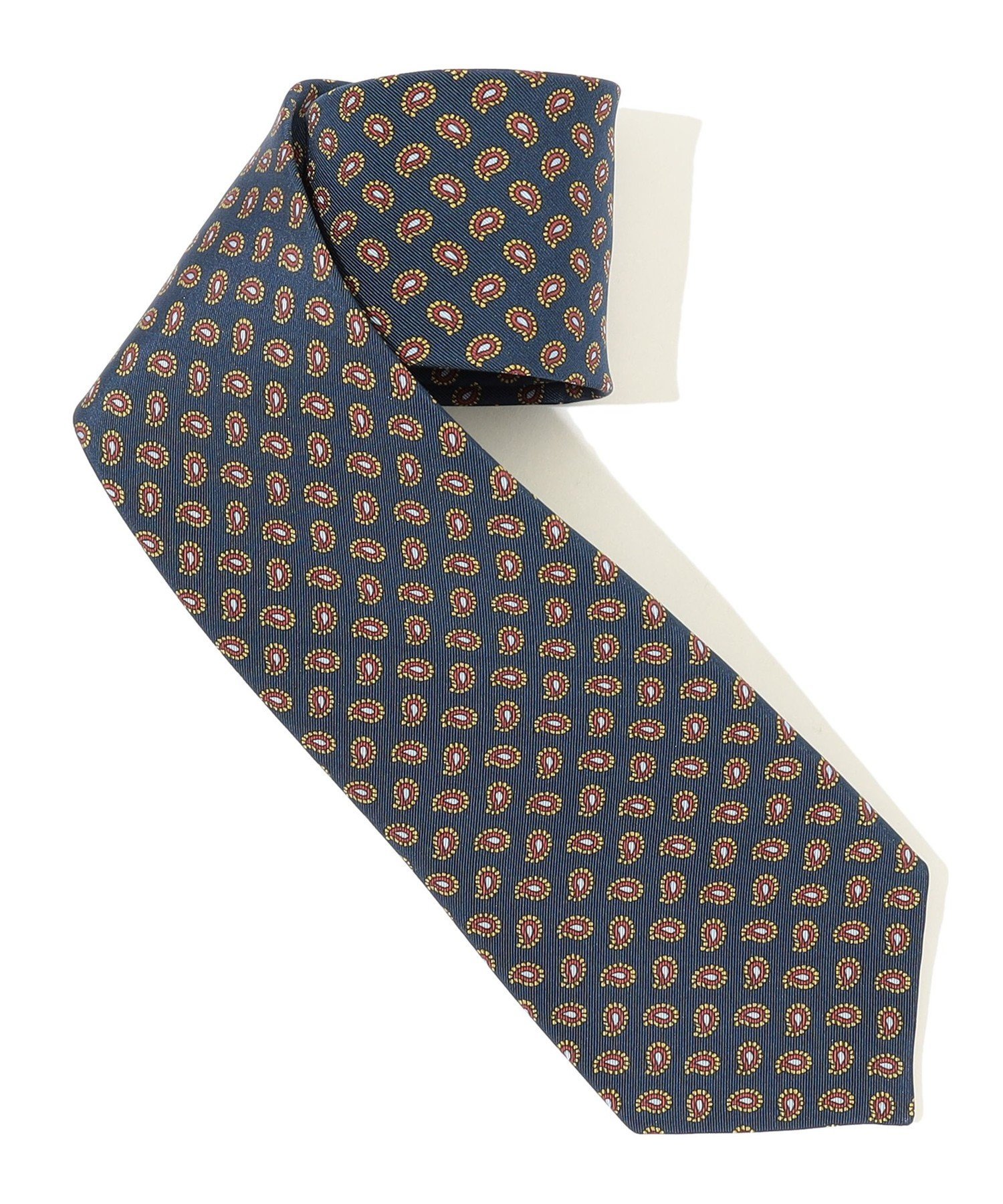 TOMORROWLAND GOODS Atkinsons アイリッシュポプリン ペイズリー柄ネクタイ トゥモローランド スーツ・..