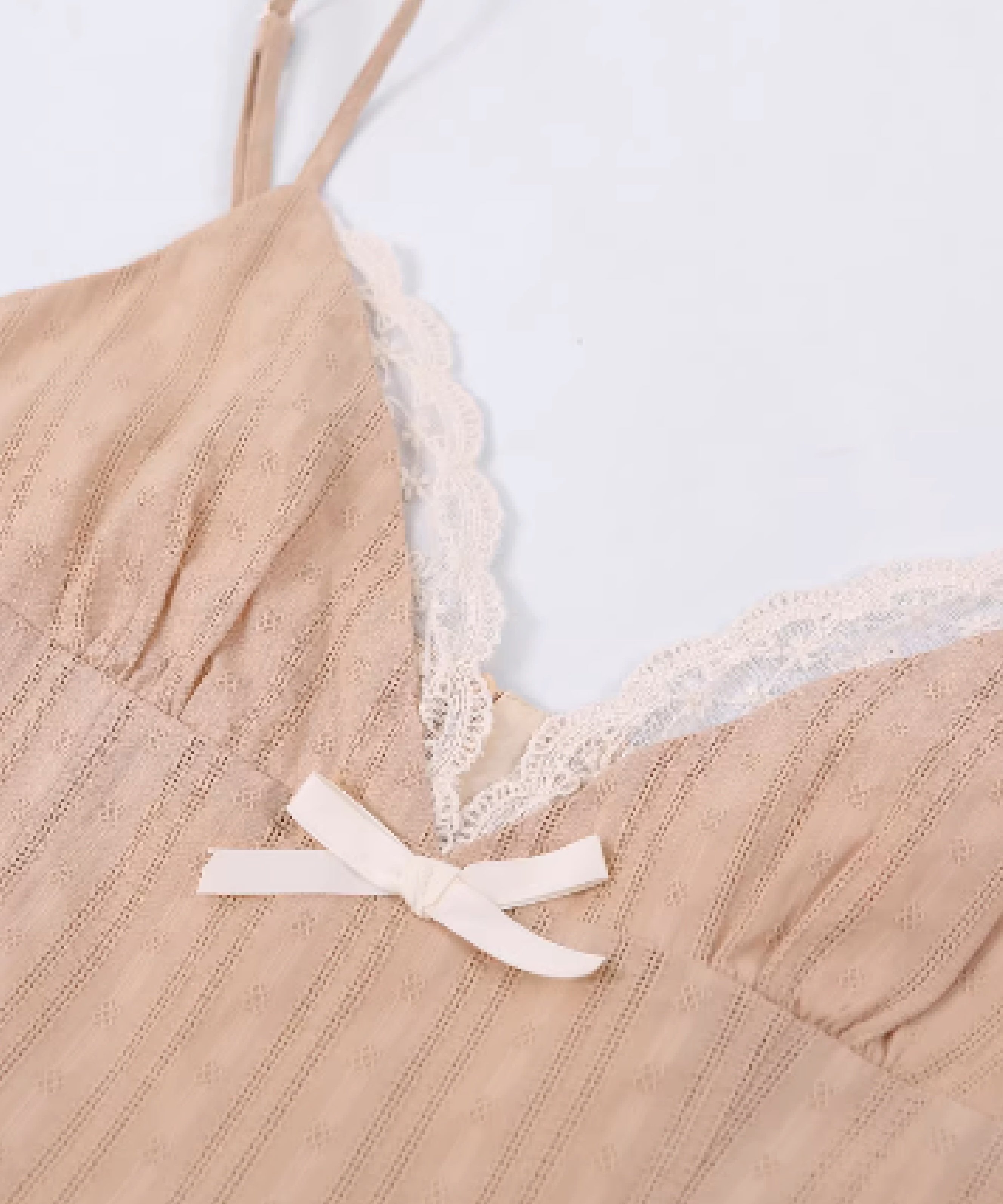 LA POMME petit Romantic Mesh Flare Cami Dress ラポミ・プチ ワンピース・ドレス ワンピース ホワイト ピンク