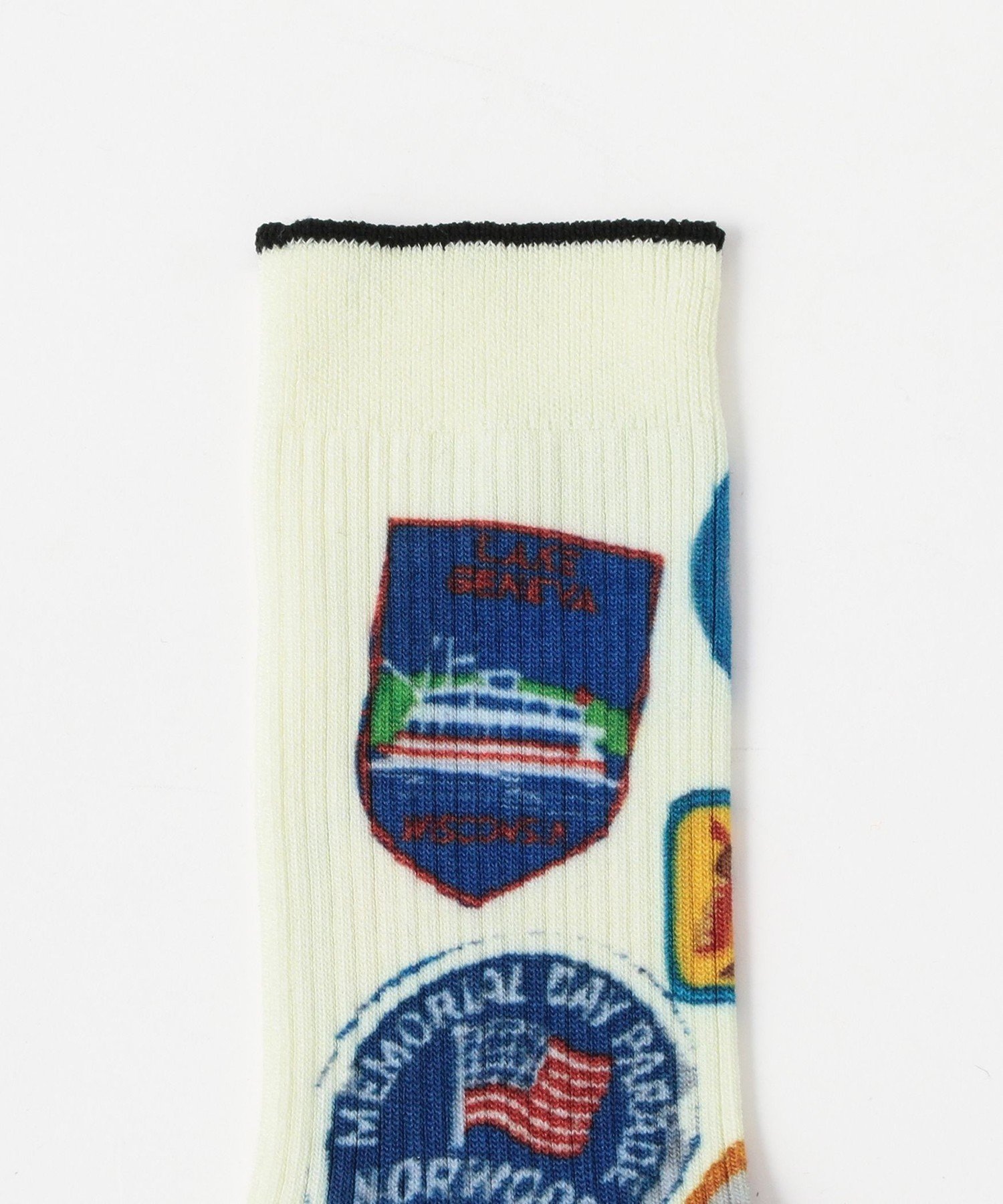 BEAMS BOY 【別注】ROSTER SOX / ワッペン プリント SOX ビームス ウイメン 靴下・レッグウェア 靴下 ホワイト