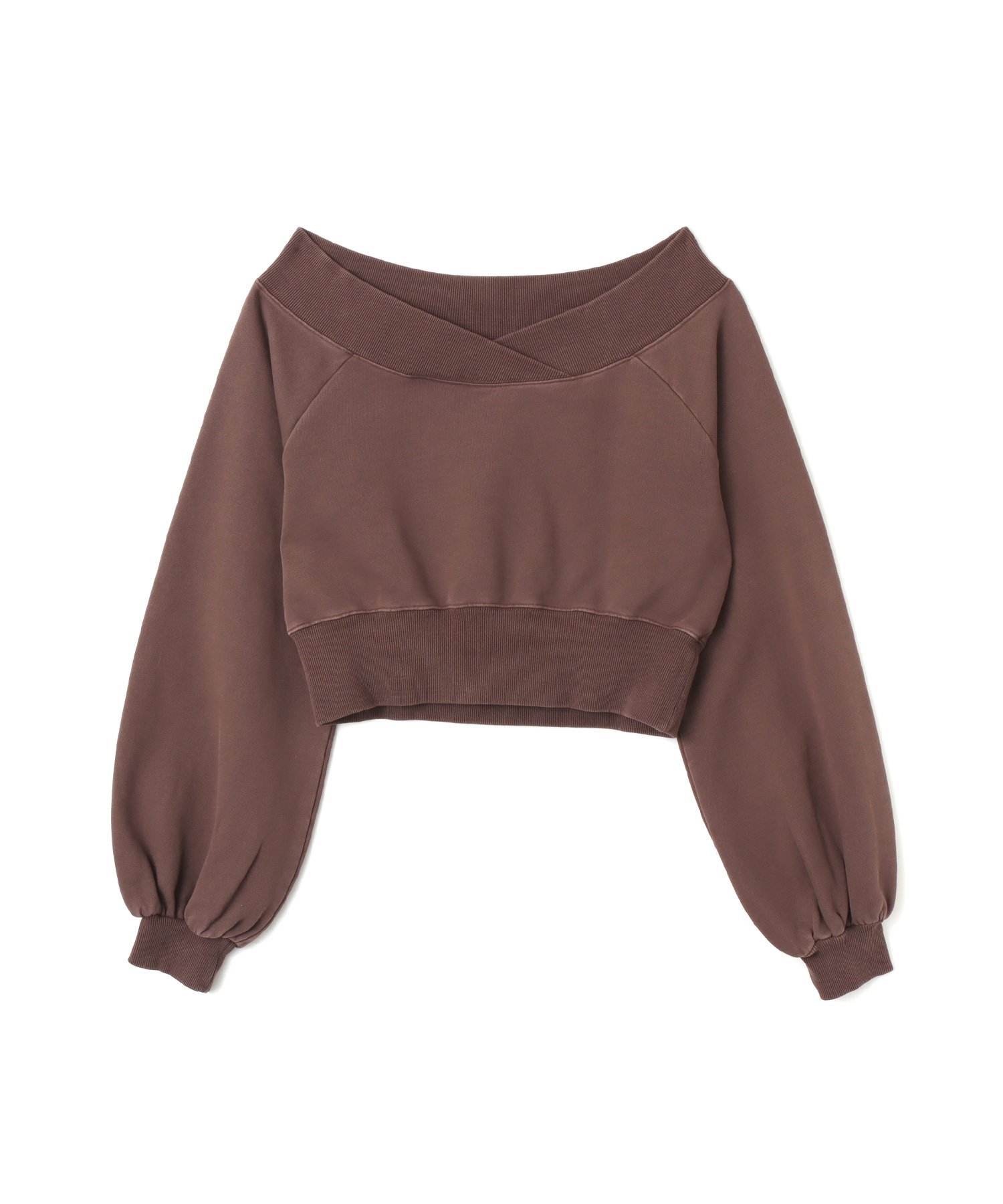 atmos pink atmos pink Off-shoulder Sweat Top BROWN アトモス トップス スウェット・トレーナー ブラウン【送料無料】