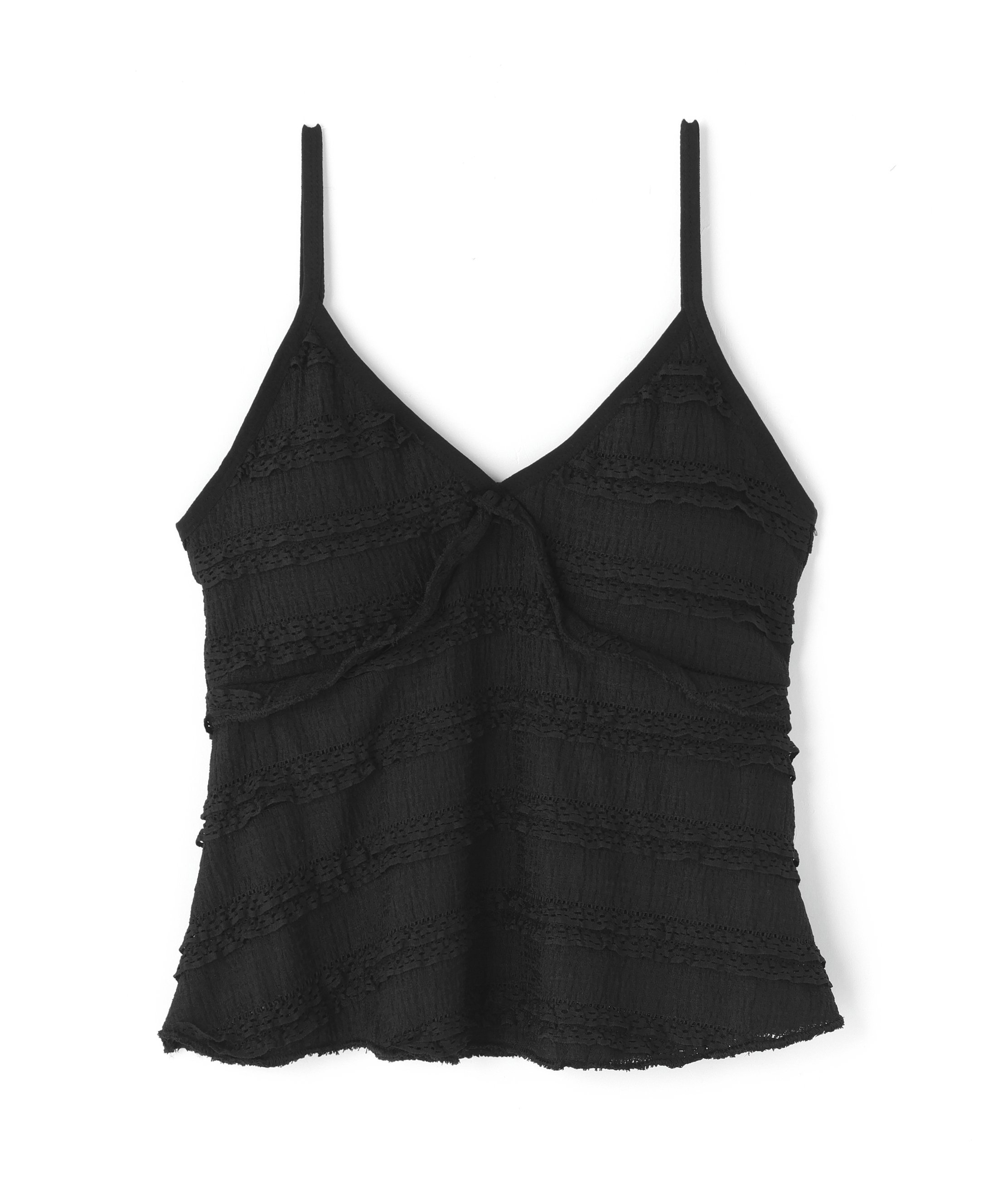 LHP Torenia/トレニア/Frill Cup Camisole エルエイチピー トップス ノースリーブ・タンクトップ ホワイト ブルー ピンク ブラック【送料無料】