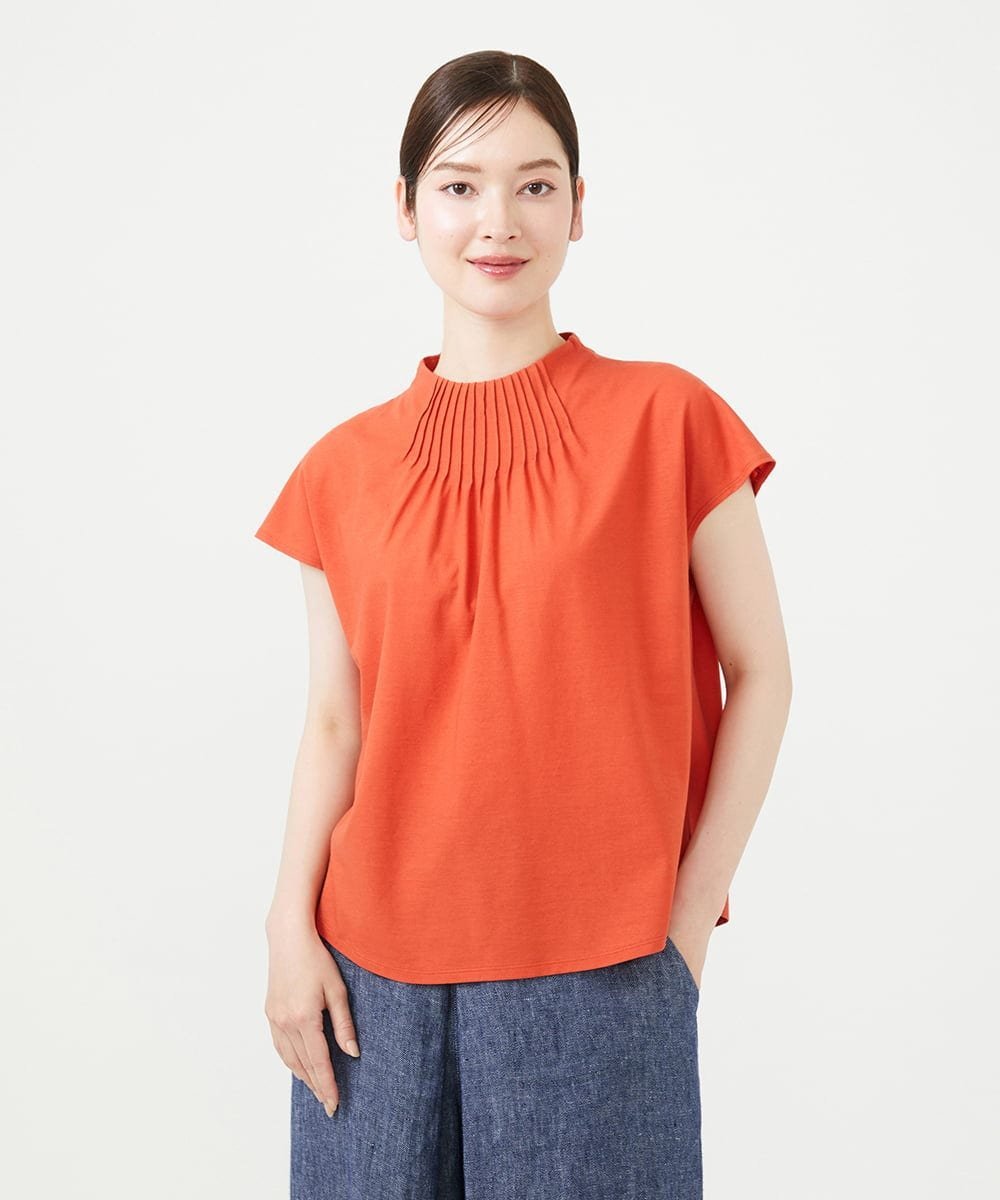 Sybilla ピンタックカラーカットソー シビラ トップス カットソー・Tシャツ グリーン オレンジ ネイビー
