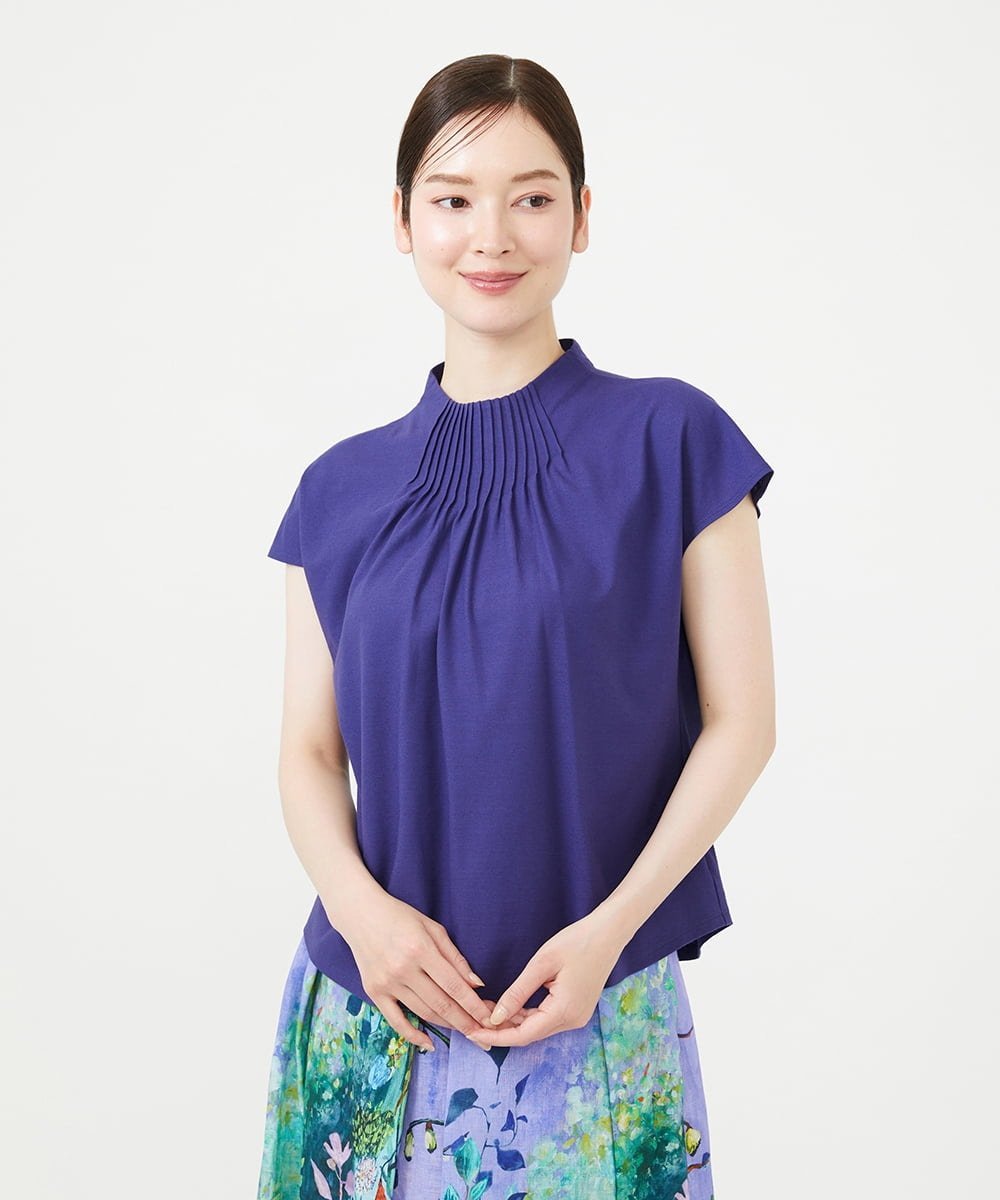Sybilla ピンタックカラーカットソー シビラ トップス カットソー・Tシャツ グリーン オレンジ ネイビー