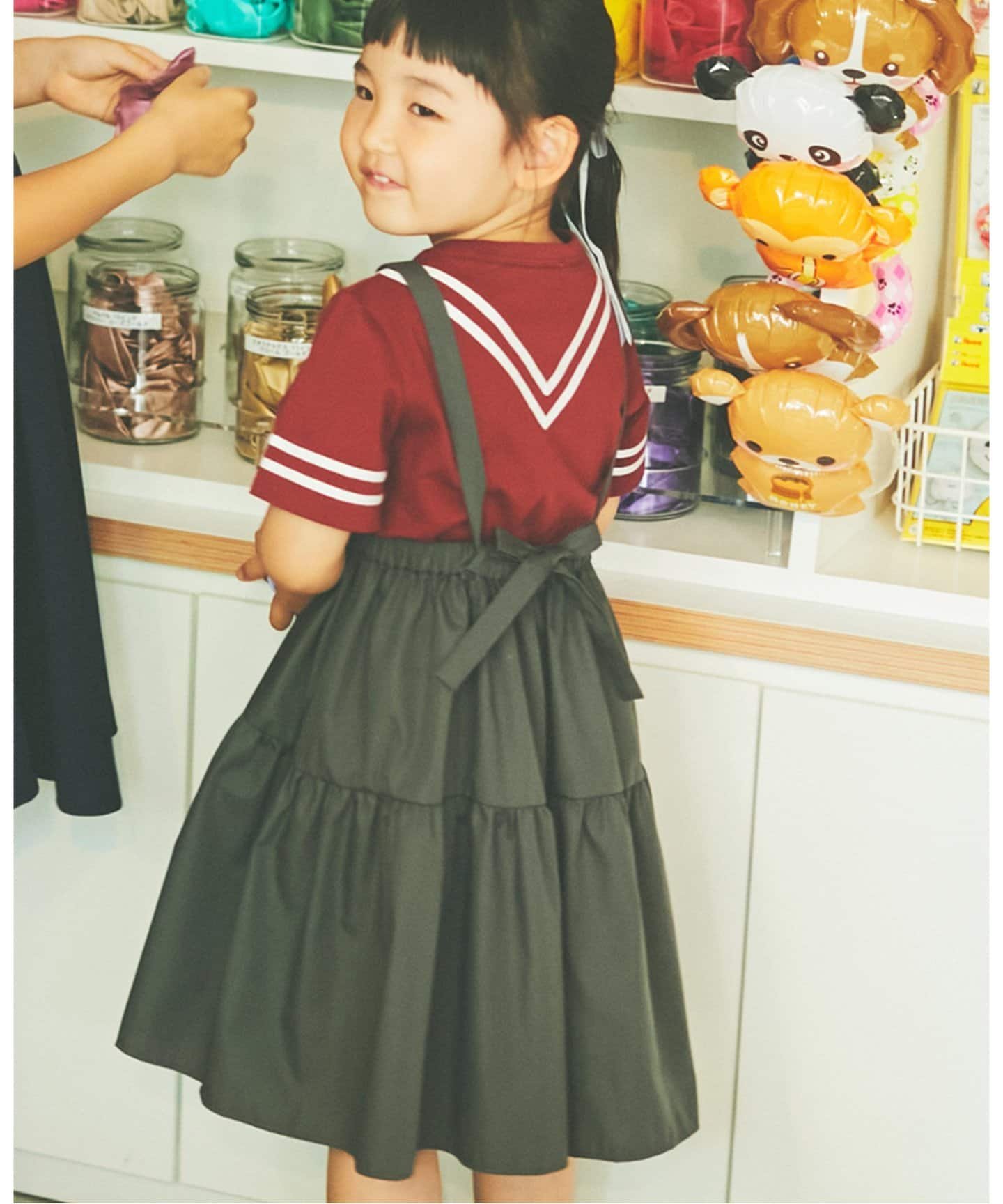 IENA ENFANT 別注CRINOLINE ドレス MINI baby-kids(7m-7y) イエナ　アンファン マタニティウェア・ベビー用品 その他のベビーグッズ ブラック レッド