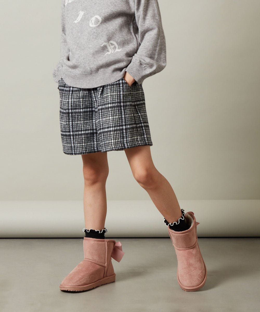 【SALE／65%OFF】a.v.v [100-130]シャギーチェックショートパンツ アー・ヴェ・ヴェ パンツ その他のパンツ ブルー ブラック