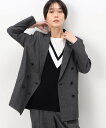 【SALE/37%OFF】COMME CA 【セットアップ対応】ピンヘッド2WAYストレッチ ダブルジャケット コムサ スーツ・フォーマル スーツジャケット グレー【送料無料】