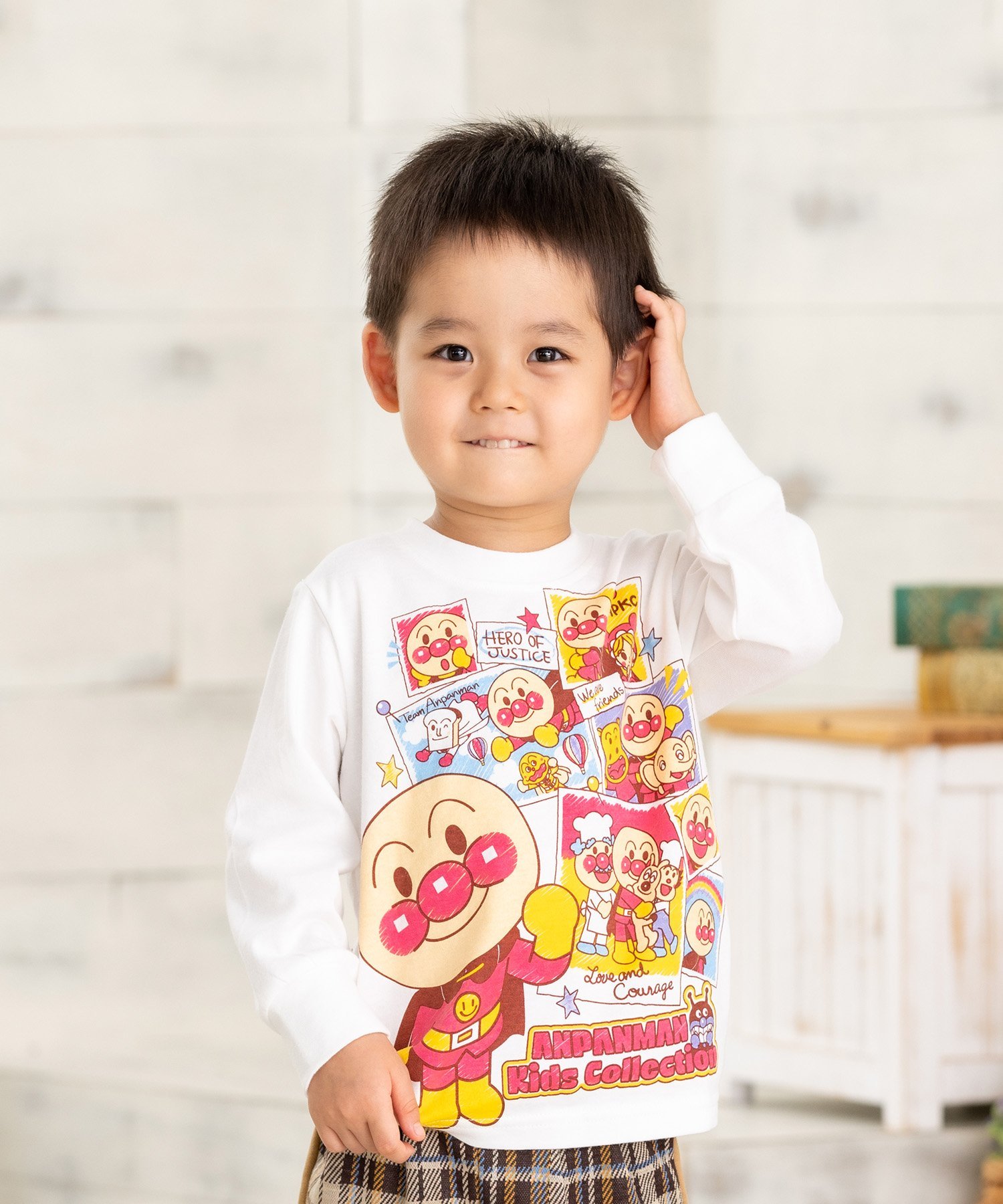 【SALE／30%OFF】ANPANMAN KIDS COLLECTION APKC/(K)APたくさん柄長袖Tシャツ アンパンマンキッズコレクション トップス カットソー・T..