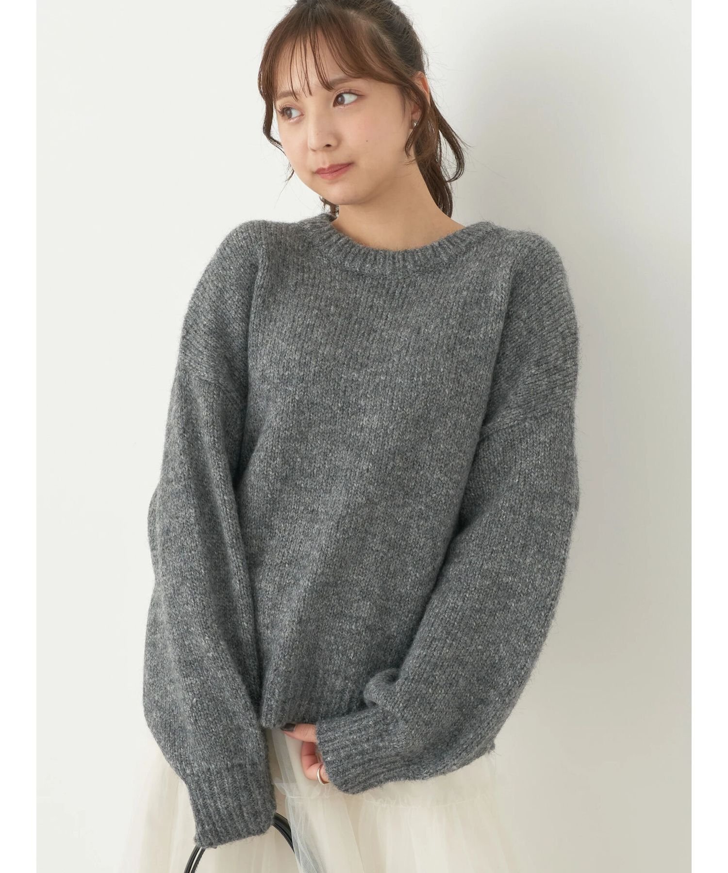 楽天Rakuten Fashion【SALE／30％OFF】earth music&ecology ファンシーヤーンメランジプルオーバー ニット/レディース/23AW アースミュージック&エコロジー トップス ニット グレー ピンク ベージュ ブルー