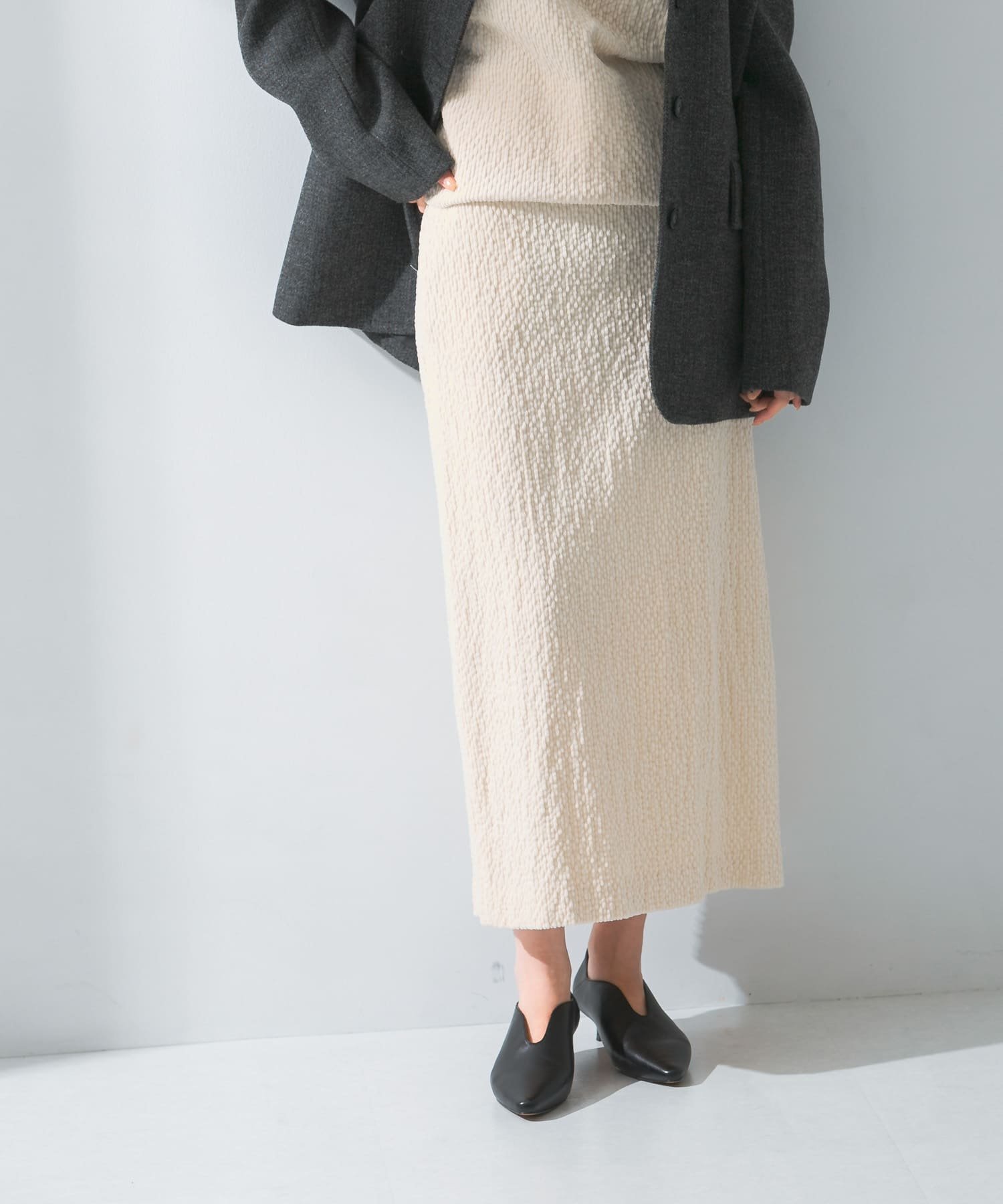 【SALE／50%OFF】URBAN RESEARCH ROSSO le CORDUROY H-LINE SKIRT アーバンリサーチロッソ スカート その他のスカート ホワイト ブラウン【送料無料】