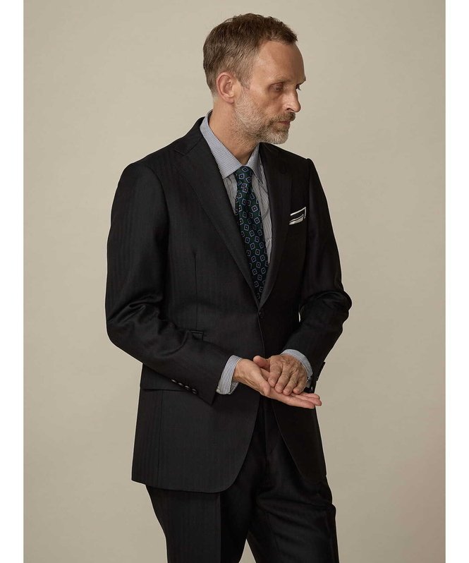 【SALE/30%OFF】Aquascutum MEN 【UK Traditional】Navy Herringbone Suit アクアスキュータム スーツ・...