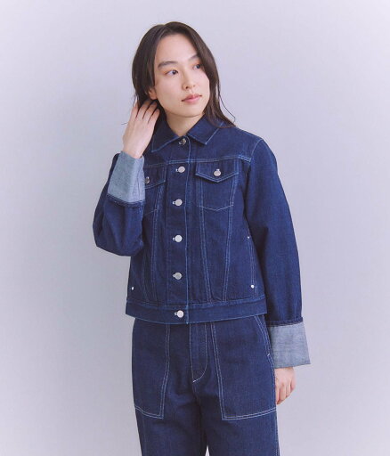 SIPULI Organic Cotton Denim ロールアップデニムジャケット シプリ ジャケット・アウター テーラードジャケット・ブレザー ネイビー【送料無料】 SIPULI Organic Cotton Denim ロールアップデニムジャケット シプリ ジャケット・アウター テーラードジャケット・ブレザー ネイビー【送料無料】