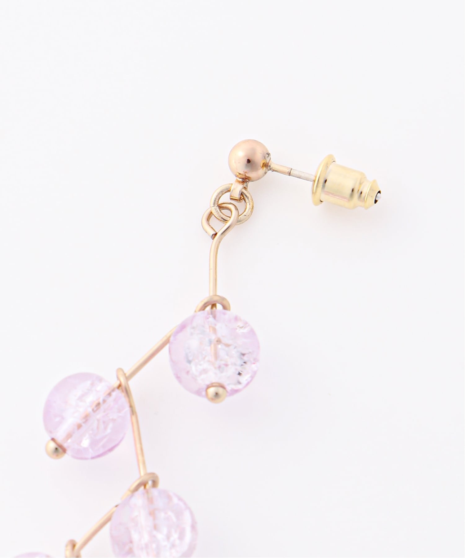 【SALE／44%OFF】Coo+i Coo+i/(W)ピンククラックデザインピアス スレンダー アクセサリー・腕時計 ピアス ピンク
