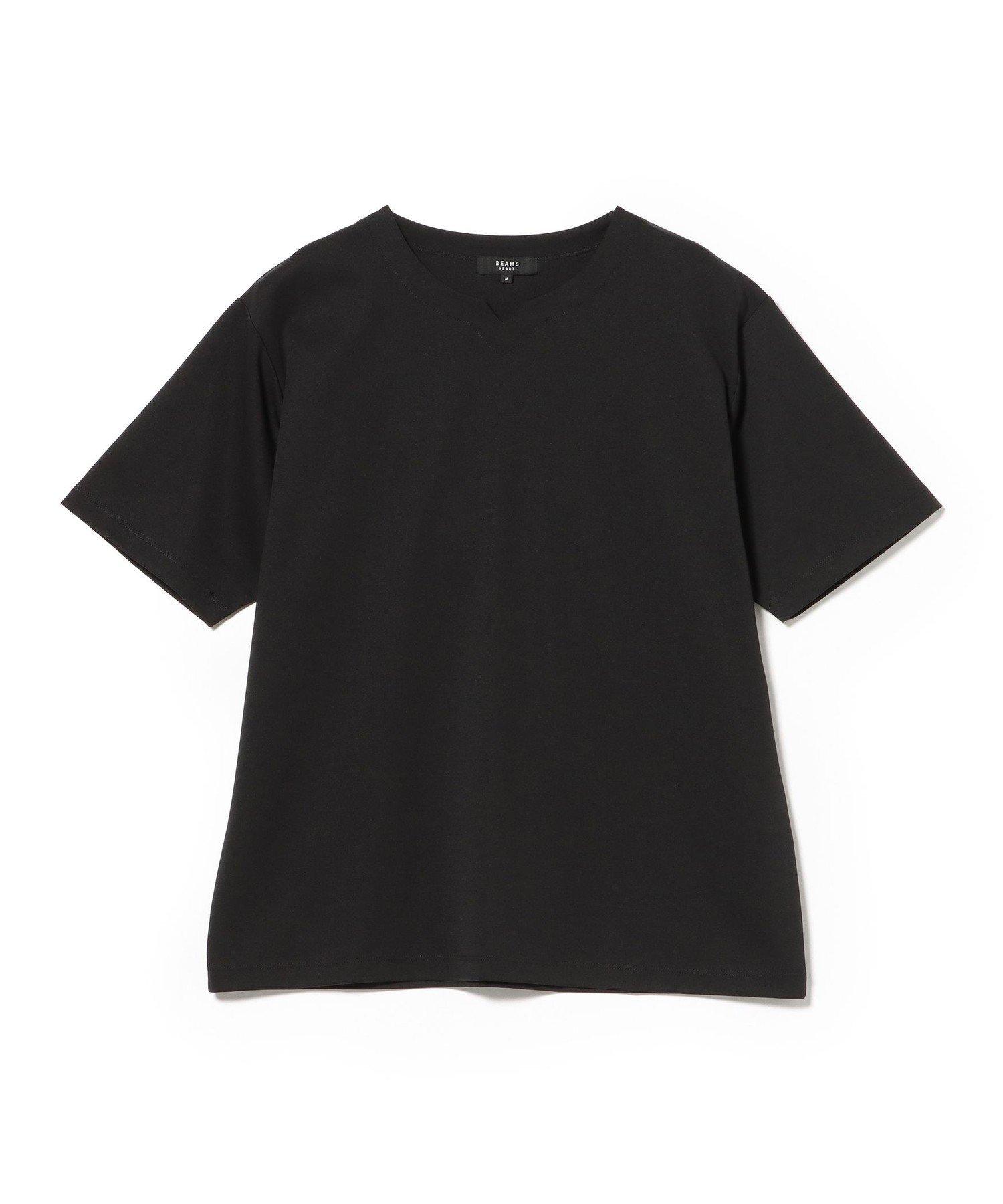 MEN 【7/16値下げ】【ユニセックス】ポンチ キーネック Tシャツ（吸水速乾） 梅雨対策 ビームス ハート トップス カットソー・Tシャツ ブラック ネイビー