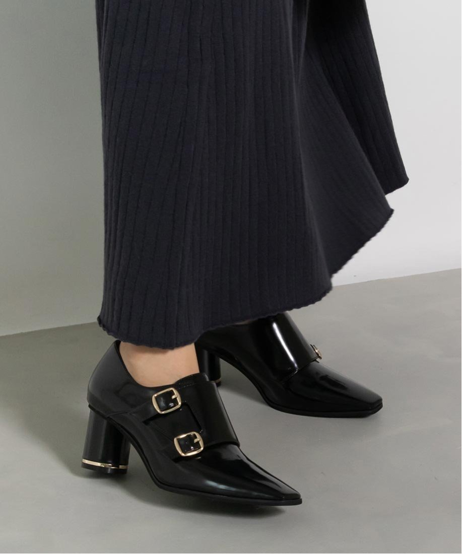 【SALE／50%OFF】RANDA ダブルモンクストラップシューズ ランダ シューズ・靴 その他のシューズ・靴 ブラック ブラウン ベージュ【送料無料】のサムネイル