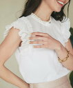 【SALE/30%OFF】La boutique BonBon 【最強モテブラウス】フリルノースリブラウス ラブティックボンボン トップス シャツ・ブラウス ホワイト グリーン ネイビー【送料無料】