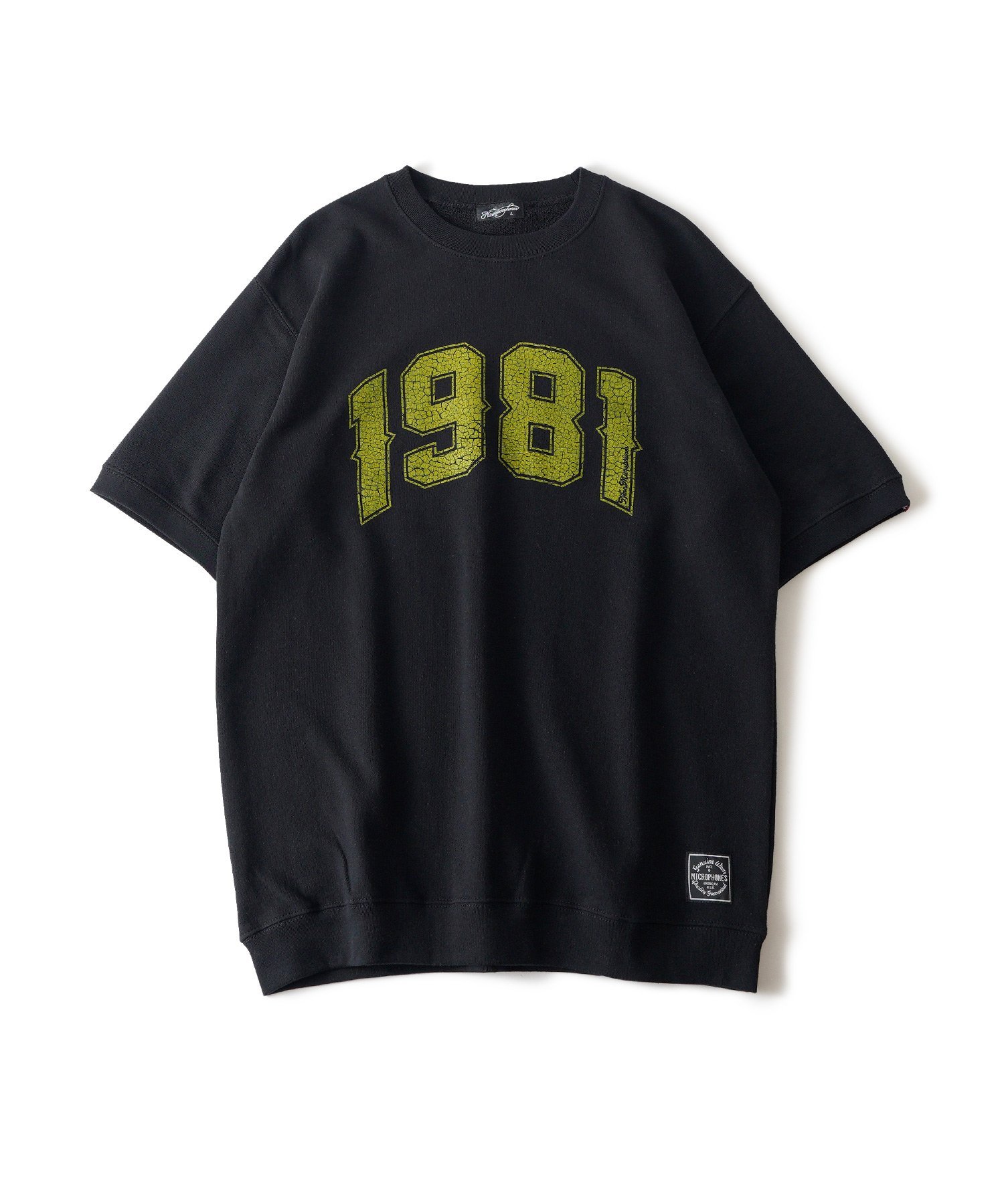 NineMicrophones SWEAT TEE-1981- サブサエティ トップス カットソー・Tシャツ ブラック