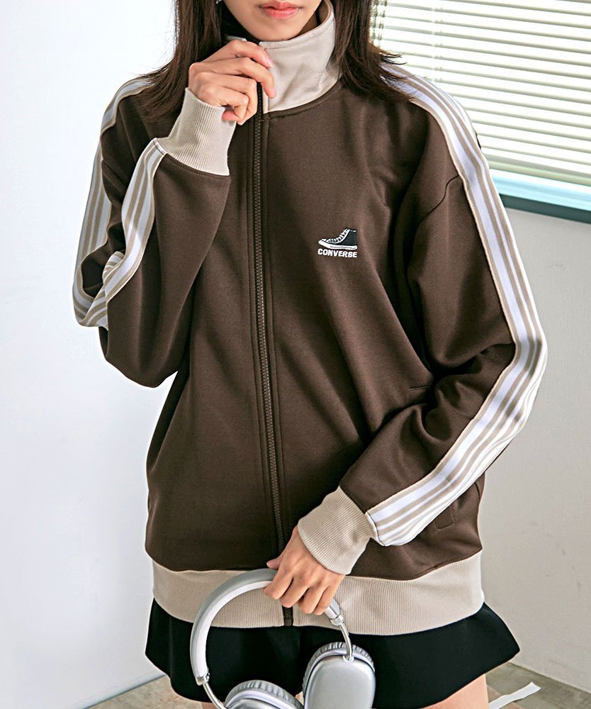 SB select CONVERSE 配色トラックJKT シルバーバレット ジャケット・アウター マウンテンパーカー ブル..